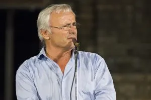 Opening of the Festival Butrint 2000, Alexander Morfov and Alfred Bualoti, Direktors